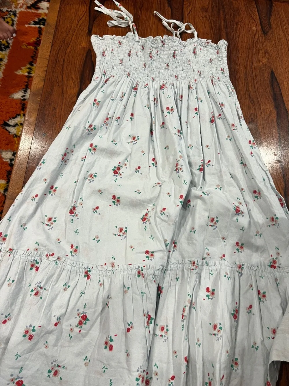 Bonpoint Girls Blue Floral Sundress Size 8